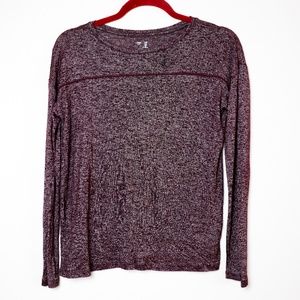 Gap | Heathered Maroon Long Sleeve Tee